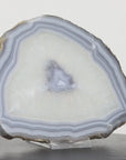 Blue Banded Agate & Quartz Stone Slice - SLC0009