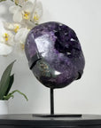 Deep Purple Amethyst Geode with Large Crystals - MWS2432