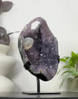 Natural Amethyst Geode with Calcite Crystal Inclusion - MWS3355