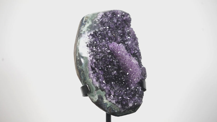 Beautiful Amethyst Stone with Calcite Crystal Formation - MWS0089