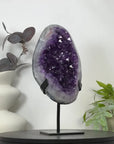 Large Natural Amethyst Geode on Metal Stand - MWS3136