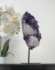 One of a Kind Natural Amethyst Cluster with Calcite Crystal - MWS2170