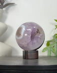 Amethyst & Banded Agate Sphere Geode with Crystal Formation - SPH0199
