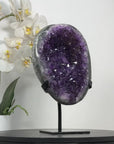 Natural Uruguayan Amethyst Geode on Metal Stand - MWS2780