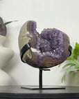 Natural Amethyst Geode on Metal Stand - MWS3327