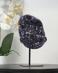 Natural Amethyst Stone with Calcite Crystals Inclusions - MWS2253