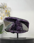 Huge Natural Amethyst Stone Geode with Rare Calcite Formation - MWS2836