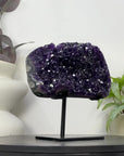 Top Grade Amethyst Crystal Specimen on Metal Stand - MWS3380