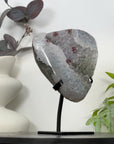 Natural Green Tone Sugar Quartz Specimen - Stand Included - MWS3159