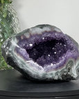 Amethyst Geode with Green Jasper Shell & Deep Purple Crystal Cavity - STGE0009