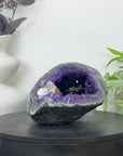 Natural Deep Purple Geode with Green Jasper Shell - STGE0047
