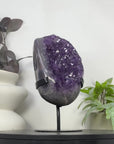 Natural Amethyst Crystal with Metallic Stand - MWS3360