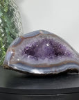 Amethyst & Banded Agate Geode with Druzy Crystals - STGE0008
