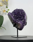 Amethyst Geode with Deep Purple Crystals – Natural Display Specimen on Stand - MWS2888