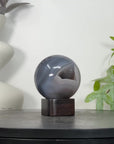Banded Agate & Quartz Druzy Sphere Geode - SPH0202