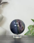 Banded Agate & Druzy Sphere Geode - SPH0220