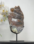 Stunning Natural Quartz Slice Portal, Metallic Stand included - MWS2326
