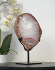 Natural Red Jasper Slice with Metallic Stand - MWS2229