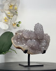 Quartz Cluster on Stand with Stalactite Formations – Unique Natural Display Piece - MWS2887