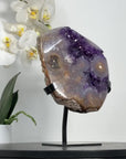 Natural Uruguayan Amethyst Crystal Cluster with Stalactite Eye Formation - MWS2429