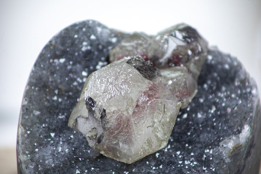 Stinning Calcite Crystal Formation with Red and Black Hematite - MSP0095 - Southern Minerals 