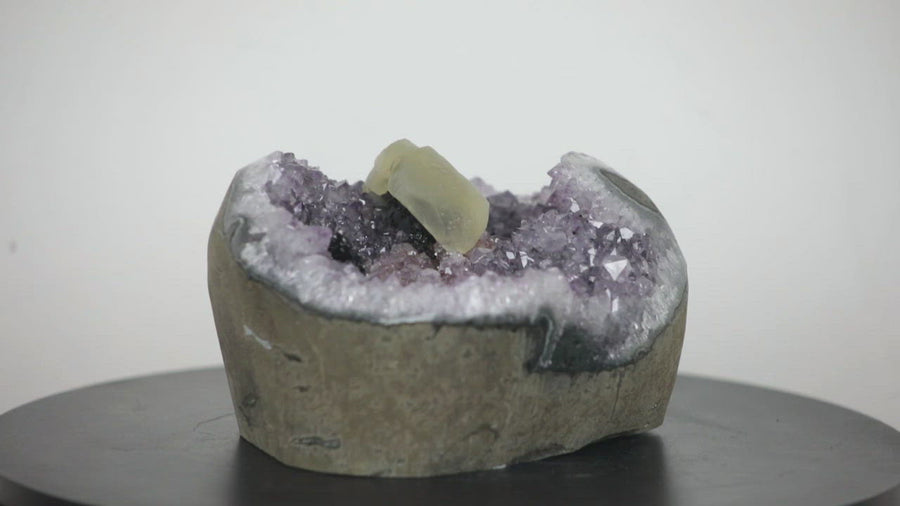 Stunning Amethyst Cluster with Calcite Crystal Formation - MSP0318