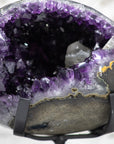 A grade Large Natural Amethyst Stone Geode with Calcite Crystal - AWS1292