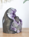 Amethyst Geode with Beautiful Calcite Crystal Specimen - MSP0178 - Southern Minerals 
