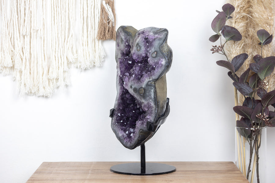 XXL Amethyst Geode with Stalactite Flower Formation - AWS0358