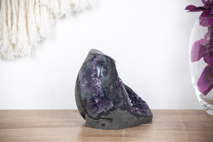 Beautiful Natural Amethyst Geode with Cut Base - CBP0531