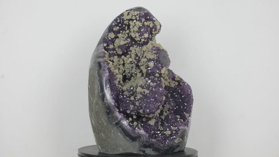 XXL Unique Amethyst Stone Cathedral with Stalactite Formations & Calcites - CBP0699