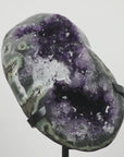 Natural Amethyst Geode with Green Jasper Shell - AWS1074