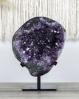 Natural Deep Purple Amethyst Stone Geode, Stand Included - AWS0765
