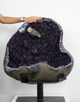 Magnificent Masive Natural Amethyst Geode with Unique Calcite Specimen - AWS1453