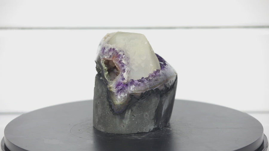 Fine Amethyst with Rare Calcite Crystal Formation - MSP0164