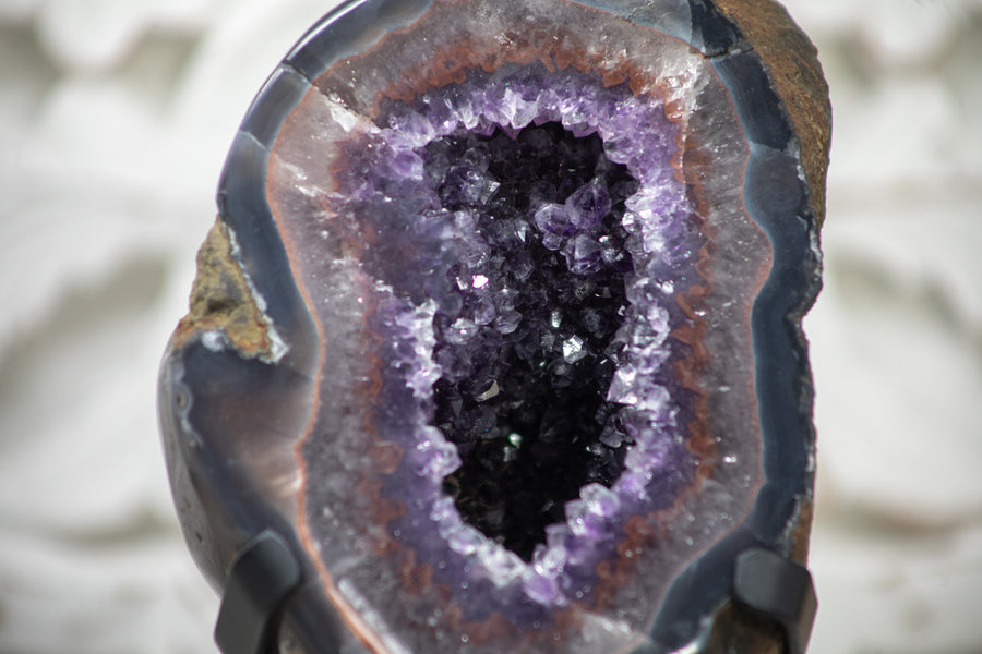 Beautiful Natural Amethyst & Agate Geode - AWS1373