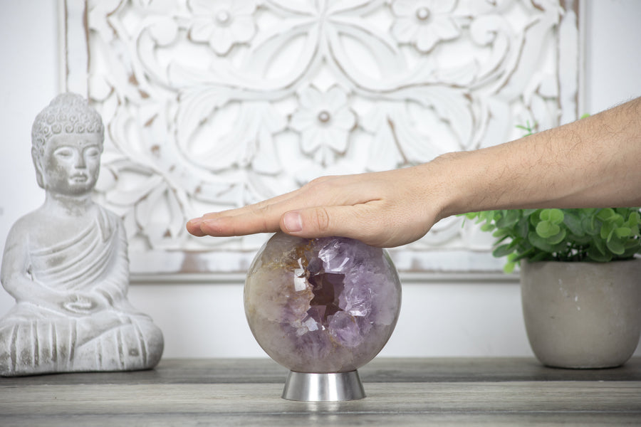 Amethyst & Quartz Huge Sphere Geode - SPH0091