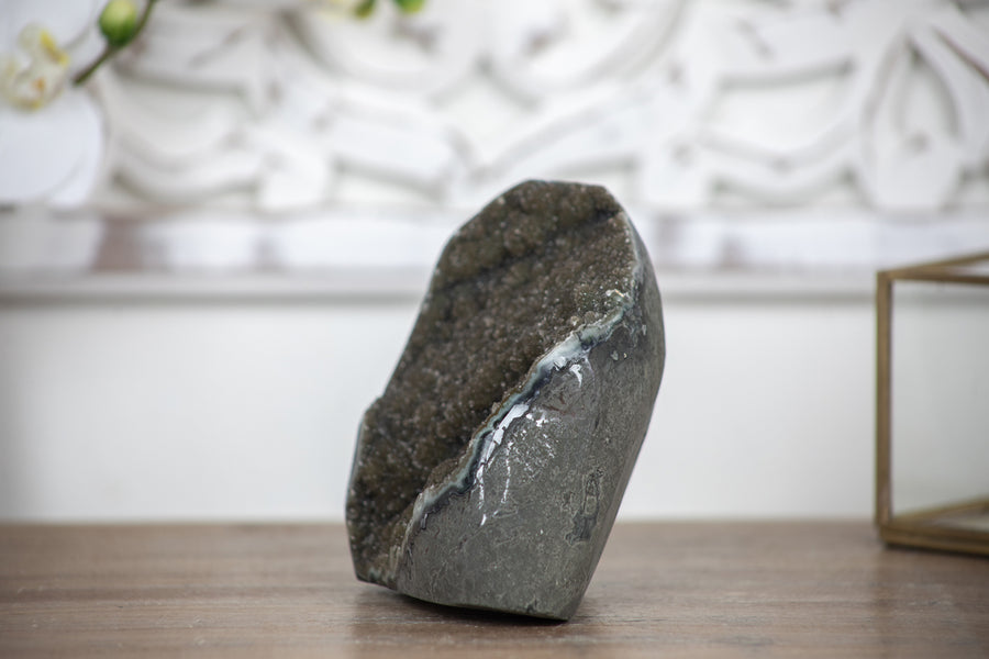 Stunning Quartz Druzy and Jasper Cathedral - GQTZ0271