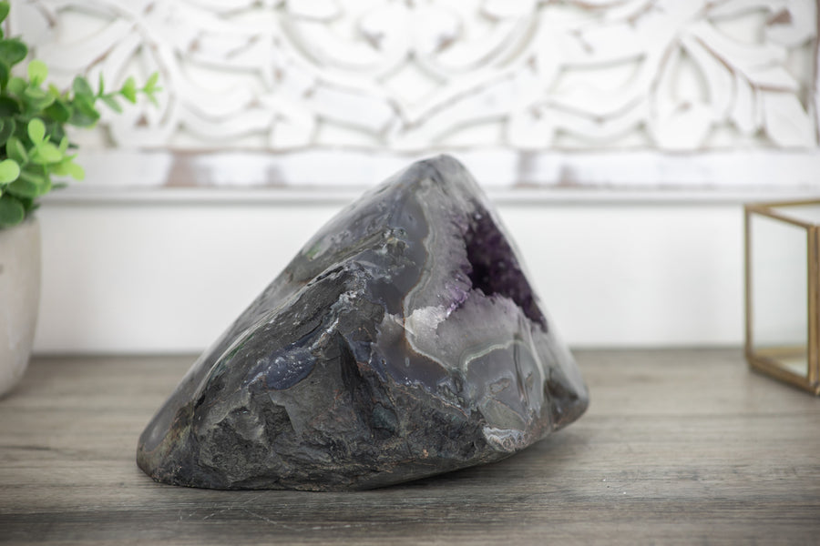 Amethyst & Agate Stone Geode - AMGE0096