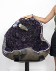 Magnificent Masive Natural Amethyst Geode with Unique Calcite Specimen - AWS1453