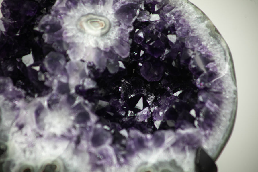 Large Natural Amethyst Stone Geode with Stalactite Eye Formation - AWS1166