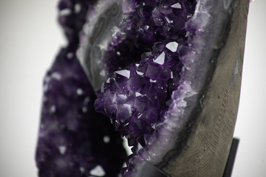 Natural Amethyst Stone Geode with Stalactite Eye Formation - AWS1254