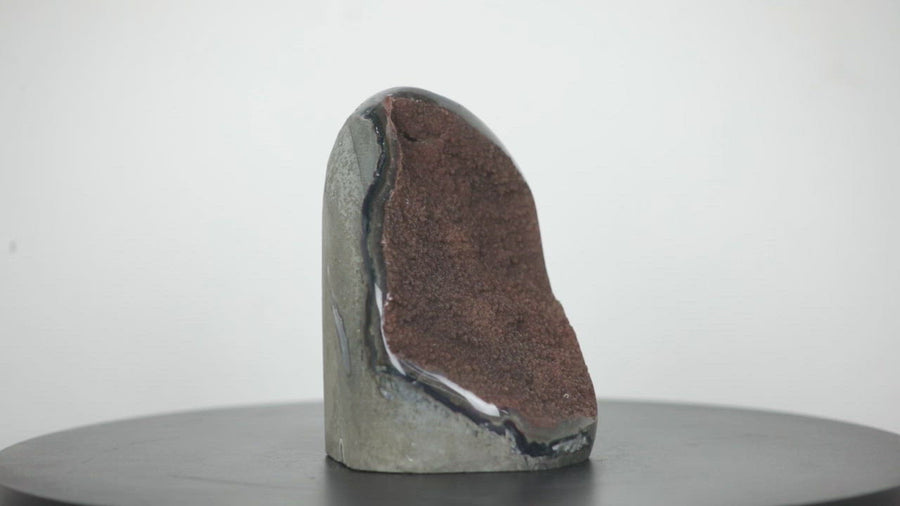 Unique Rainbow Amethyst Druzy Geode - GQTZ0247