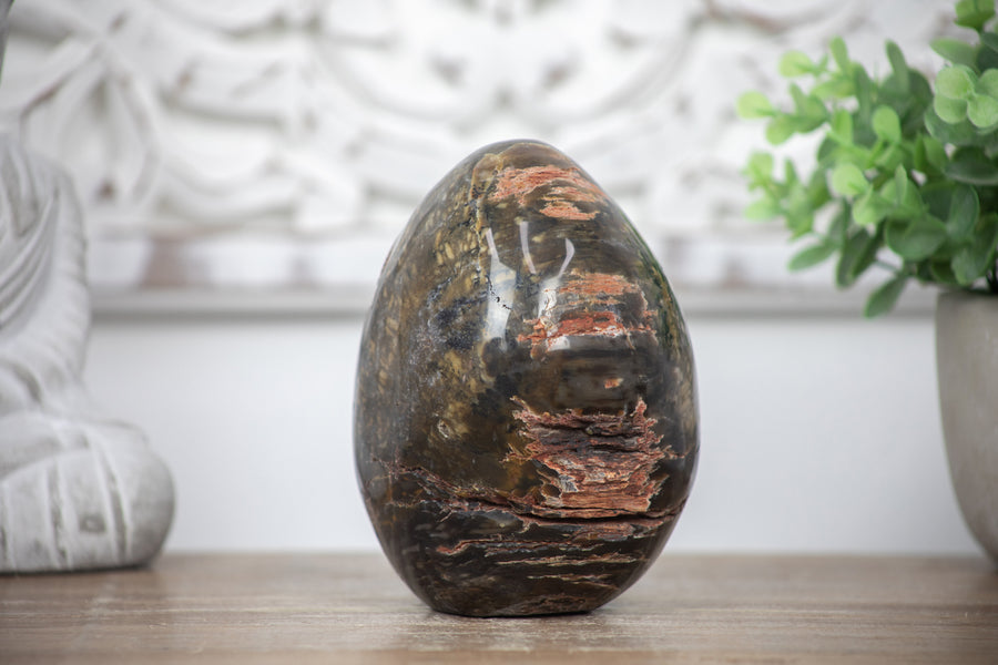 Petrified Wood Handmade Stone Egg - STE0088