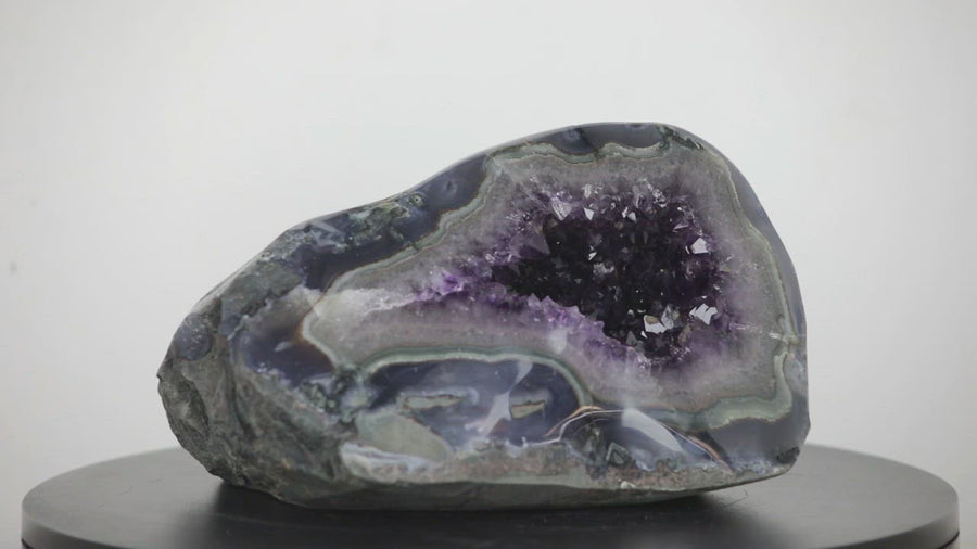 Amethyst & Agate Stone Geode - AMGE0096