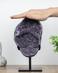 Stunning Large Amethyst Cluster with Sugar Calcite Formation - AWS1175