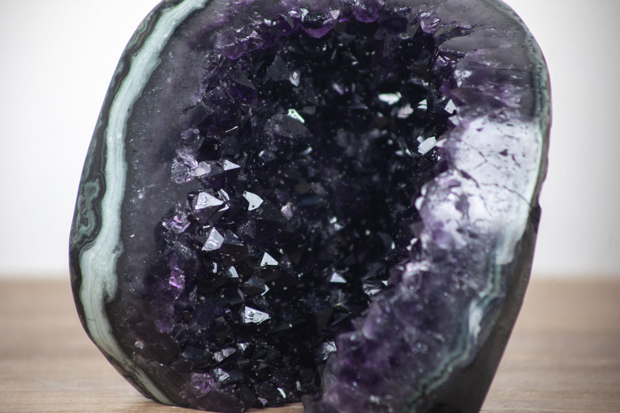Deep Purple Amethyst & Green Jasper Natural Geode - CBP0429 - Southern Minerals 