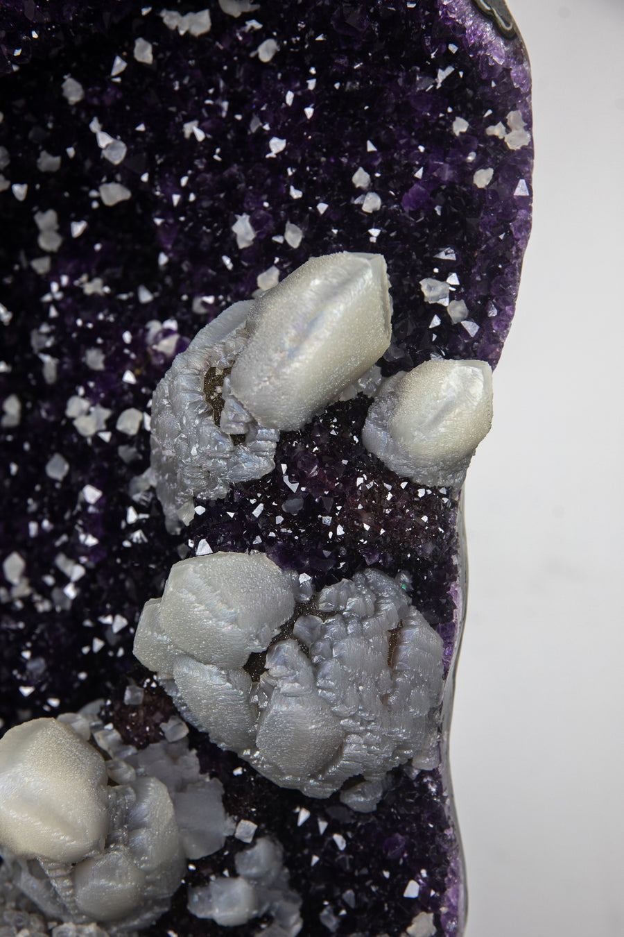 Unique Collection Grade Natural Amethyst with Rare Calcite Formation - AWS0958