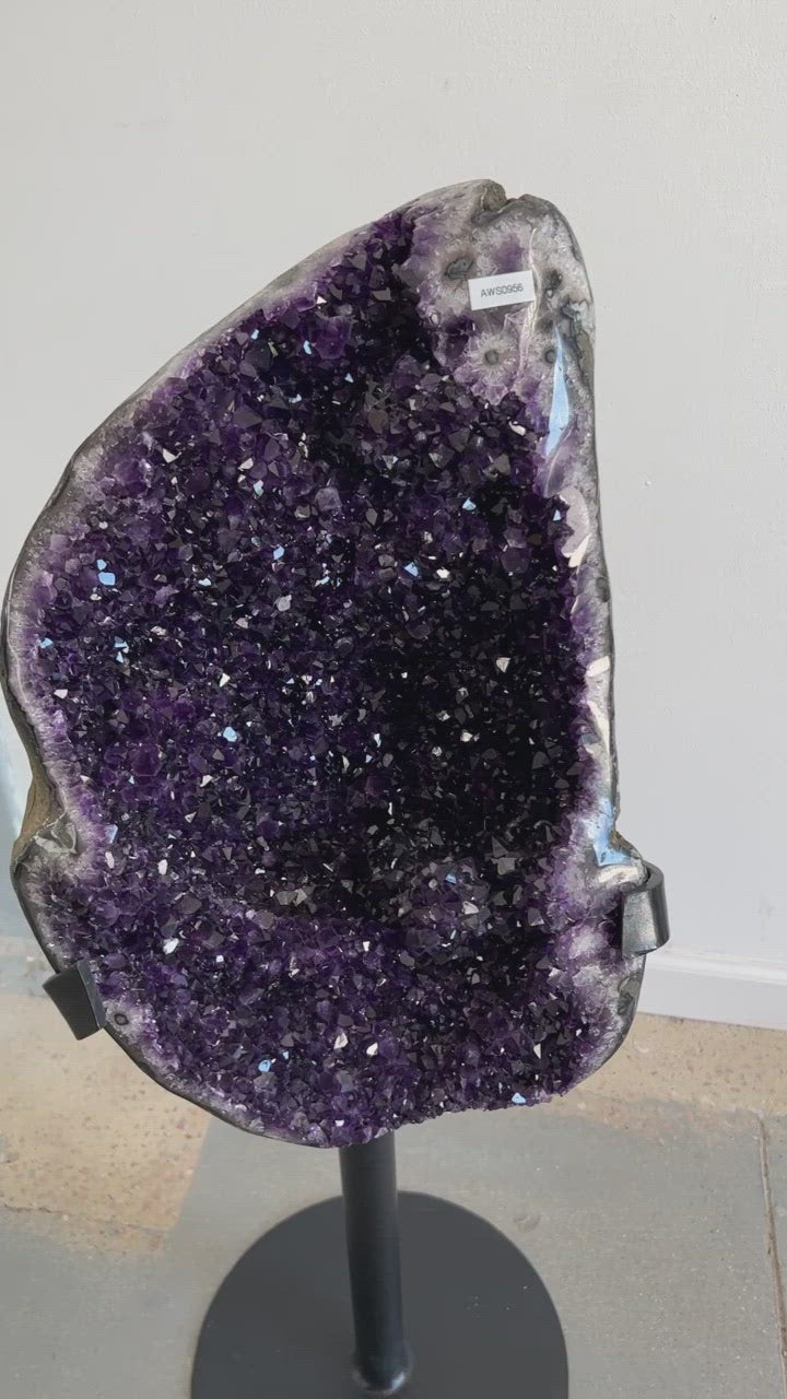 AAA Top grade Huge Natural Amethyst Geode with Stalactite Formation - AWS0956