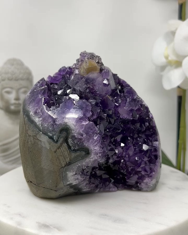 Stunning Amethyst Cluster with Rare Crystal Formation - CBP0849